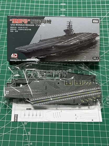4D Assembled Ship Model Liaoning Battleship Modern Class Battleship Aircraft Carrier Model Military Warship Model Toy