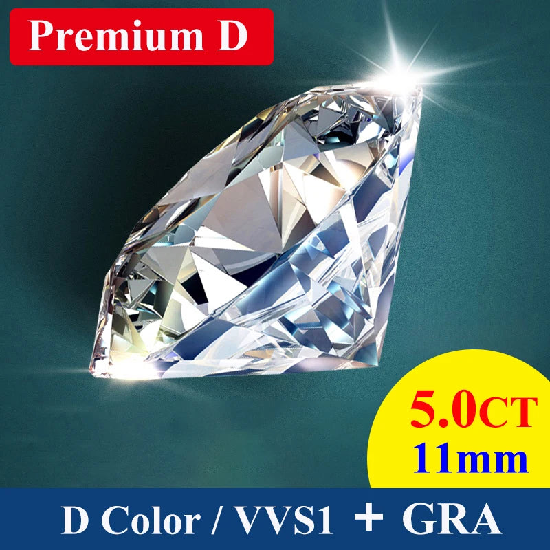 DJMAX New Premium D Color VVS1 Moissanite Loose Stone Full Size Factory Wholesale Fine Jewelry Certified Moissanite Diamonds