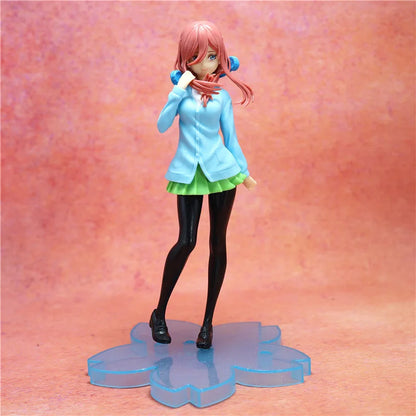 18CM The Quintessential Quintuplets Ichika Nino Miku Yotsuba Itsuki JK Uniform PVC Action Figure Collectible Model Surprise Gift