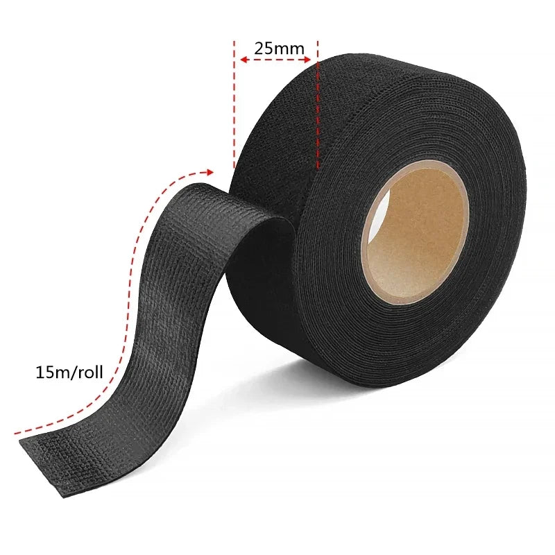 15Meter 9mm~32mm High - Quality Adhesive Fabric Tapes for Automotive Wiring Electrical Projects Heat-Resistant Cloth Tape