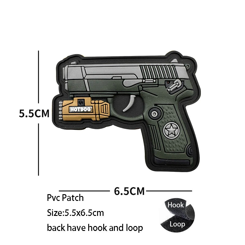 New Design High-Quality PVC Three-Dimensional BABAYAGA Pencil Grocope Soft Rubber Morale Armband Backpack With Hook Loop Patch