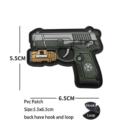 New Design High-Quality PVC Three-Dimensional BABAYAGA Pencil Grocope Soft Rubber Morale Armband Backpack With Hook Loop Patch