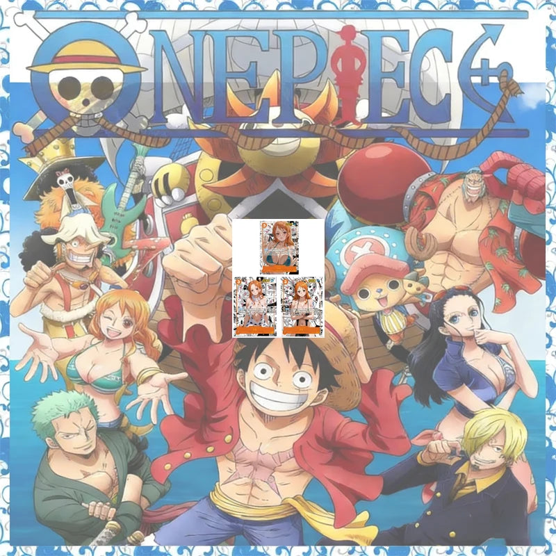 Anime One Piece Diy Color Flash Cards Hancock Perona Nami Robin Yamato Collection Cards Christmas Birthday Gifts Children's Toys