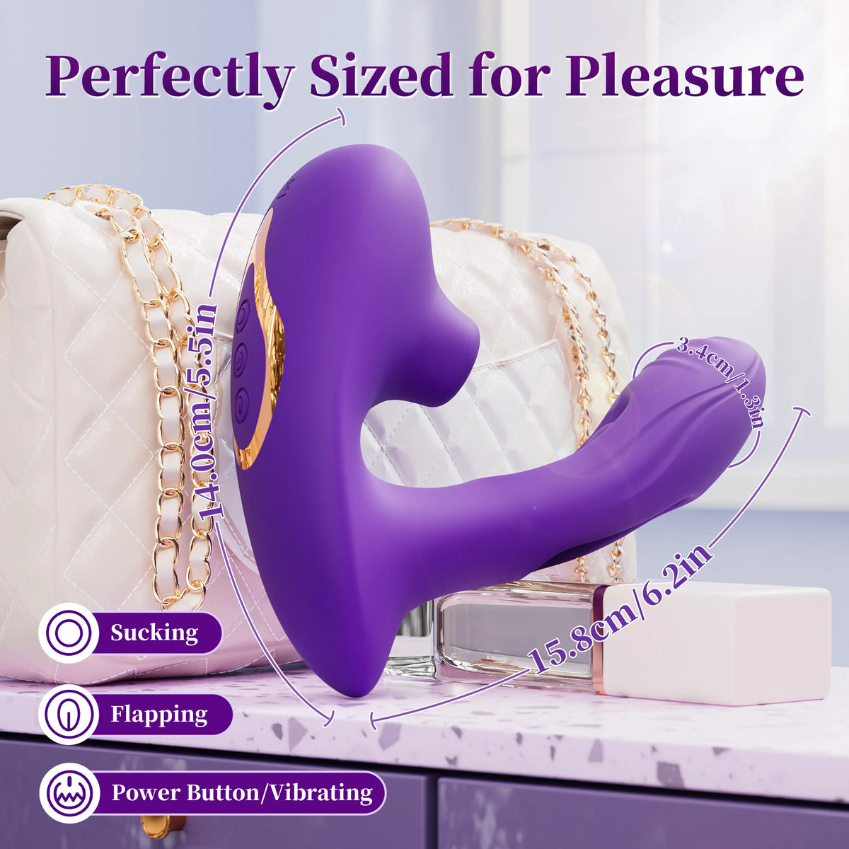 KUSHOR Sucking Vibrator Tapping Flapping Vibrator G Spot Clit Sucker Stimulator Vagina Massager Vibro Adults Sex Toys for Women