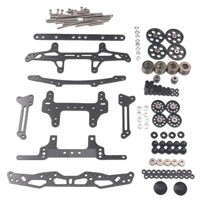 1SET Tamiya Four-Wheel Drive Vehicle VZ Chassis Modification Kit - Advanced Off-Road Lightweight Upgrade Accessories DIY 4WD