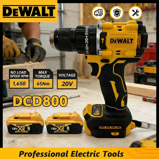 Dewalt DCD800 2000RPM Cordless Impact Drill 1/2 Inch Brushless Electric Screwdriver Lithium Electric Tool For Dewalt 20V Battery