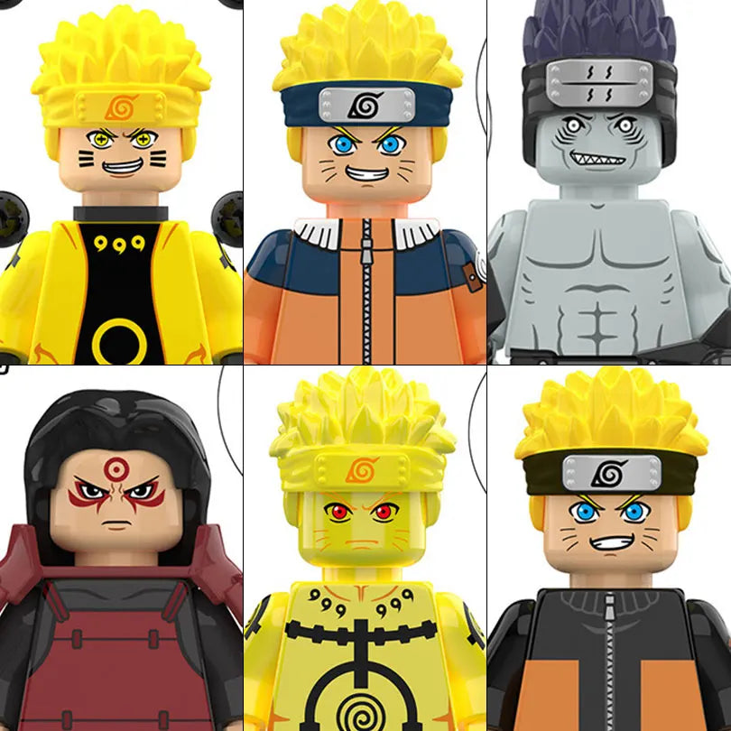 WM6152 Naruto Building Blocks Ootutuki Momoshiki Mitsuki Gaara Namikaze Minato Tobirama Action Figure Accessories For Kids