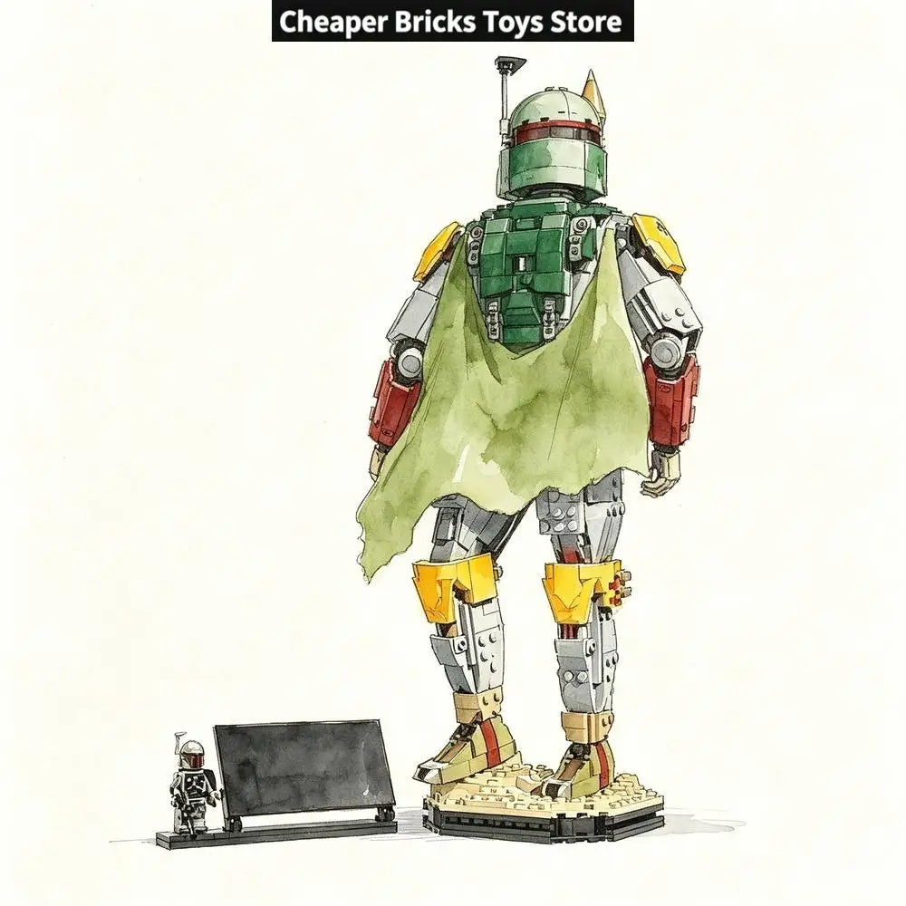 Cheaper Green Desert Gunslinger  Anime Characters Building Blocks Gift Assembling Toy Model for Friends 1544PCS