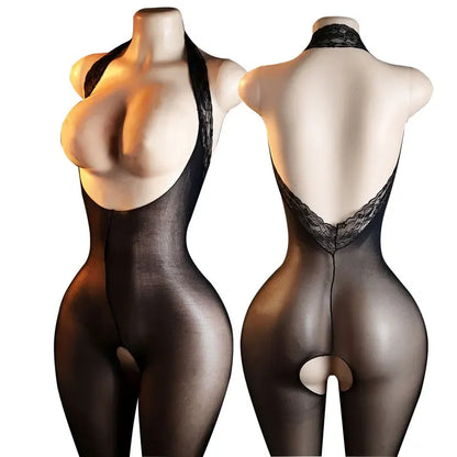 Women Open Crotch Bodystocking Lingerie Black Underwear Body Suit Sexy Crotchless Costume Teddies Bodysuits for Adult Female