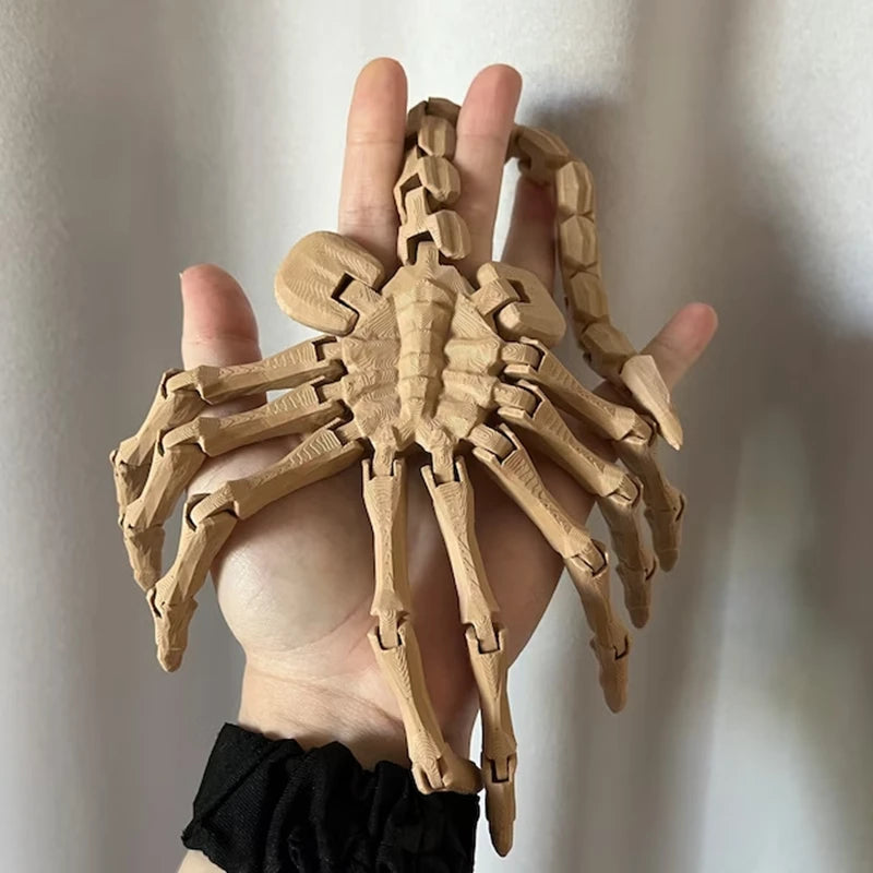 Realistic Scorpion Figurine Alien Facehugger  Model Joint-movable Toy Collectible Figurine Sci-Fi Horror Decor