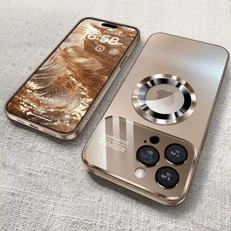 AG Matte Lens Glass Protect Magnetic Case For iPhone 17 16 11 12 13 14 Plus 15 Pro Max Air Phone Magsafe Wireless Charge Cover