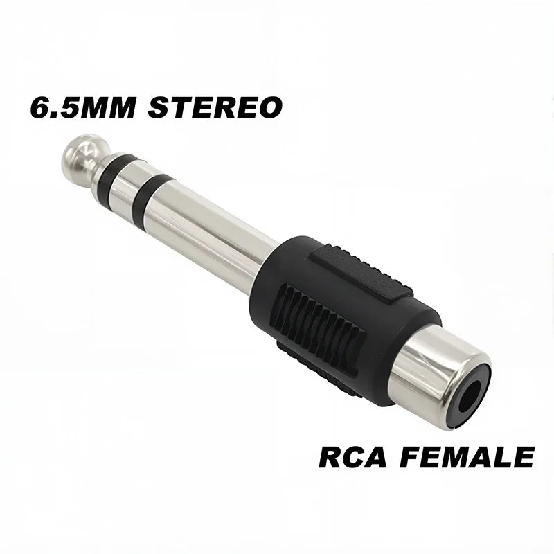 5Pcs Stereo 1/4" Male Plug to RCA Female Jack 6.35mm 3.5mm Audio Mono Adapter Connector Conversion Plug TS for Home KTV