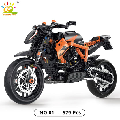 HUIQIBAO High-tech Classic Motorbike Building Model Blocks Moto City Racer Bricks Toy for Kids Boy Children Adult MOC Car Set