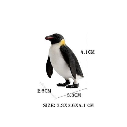Simulation Penguin Models Figurines,Antarctic Set with Different Varieties of Penguin Cub Ocean Animal Model Cake Toppers Gift