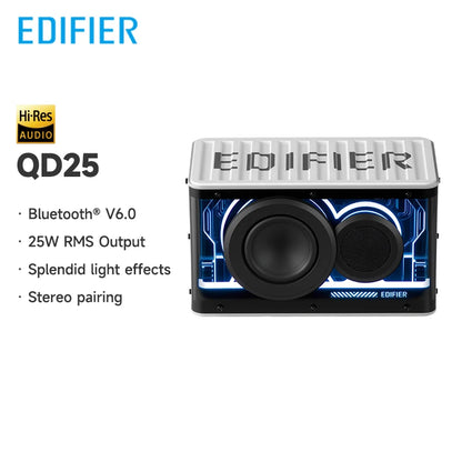 Edifier QD25 Bluetooth Speaker Tabletop Sound Box Hi-Res Audio Bluetooth 6.0 TWS Stereo 25W Output