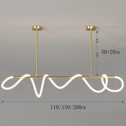 Nordic home decor line Chandeliers for dining room lustre pendant lights hanging lamps for ceiling Light fixture indoor lighting