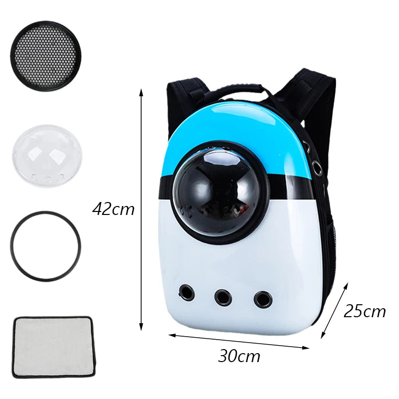 Outdoor Travel Puppy Cat Backpack Carrier Bag Breathable Pet Space Capsule Mascotas Supplies for Cats Goats Transporter Dla Kota