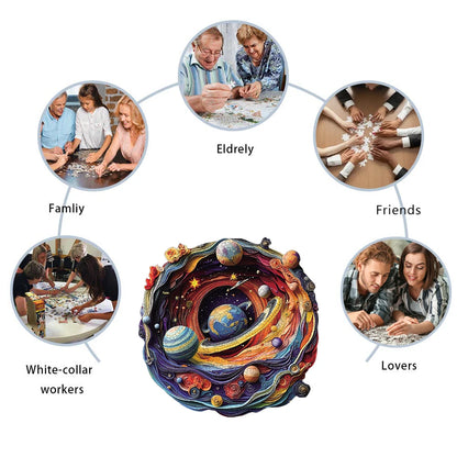 Space Planet Wooden Puzzle, High Difficulty Toys Puzzle, Concentration Training For Adults, Christma Birthday Holiday Gifts