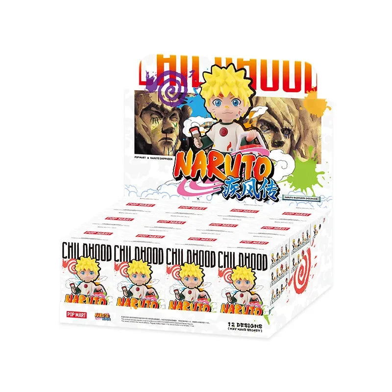 POPMART Naruto Shippuden Childhood Series Blind Box Toys Mystery Box Mistery Caixa Action Figure Genuine Original Surprise Box