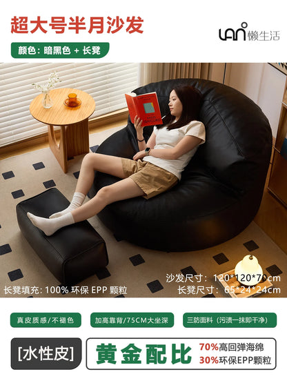 LSLeather Nordic Living Room Sofa Luxury Modern Cute Puff Couch Living Room Nordic Recliner Woonkamerbanken Living Room Furnitur
