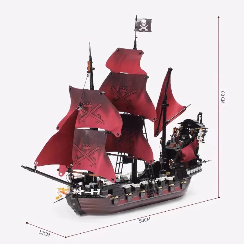 Pirates of the Caribbean Black Pearl Queen Anne's Revenge Ghost Ship Building Block Model 4184 4195 Set