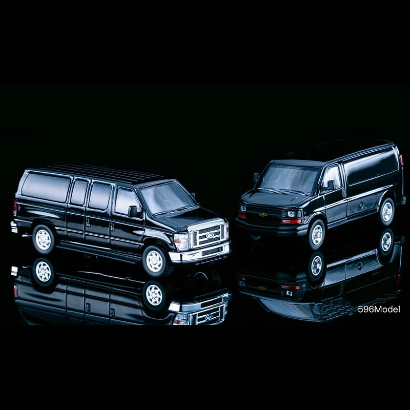 596 1:64 HEC Exhibition Edition Presidential Car Set Security Team in stock Real picture Alloy die-cast simulation car model