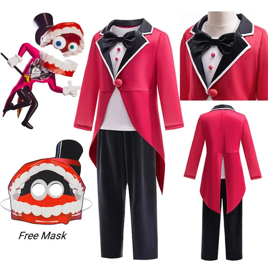 The Amazing Digital Circus  Cosplay Costume Boys Queen Costume Clown 3Pcs Outfits Digital Pomni Role Play Costume Halloween