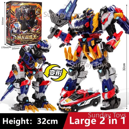 New Miniforce 8 Super Dinoid Transform Combined Mecha Robot Action Figures Toys Mini Force Rex Battle King Deformation Model Toy