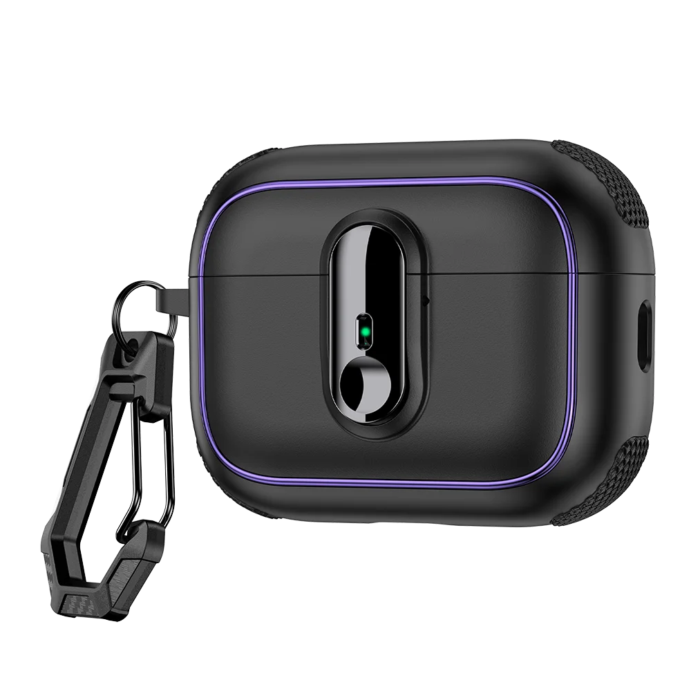 Armor Lock Earphone Cover For AirPods Pro 3 Case TPU PC Shockproof Headphone Coque For AirPods Pro 2 2nd 4th 3 1 Cases With Hook
