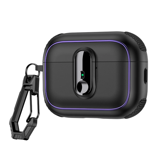Armor Lock Earphone Cover For AirPods Pro 3 Case TPU PC Shockproof Headphone Coque For AirPods Pro 2 2nd 4th 3 1 Cases With Hook