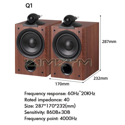 6.5 Inch HiFi Speaker Three-Way Passive Bookshelf Speaker 120W NS-Q1/Q3 Fever Monitor Audio 6ohm Home theater Speaker Sound Box