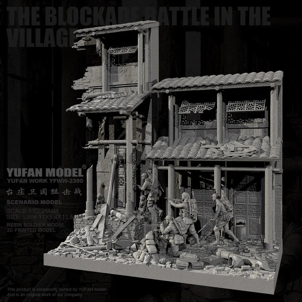 YUFAN MODEL 1/72 Resin model kit, white mold self assembling and coloring (complete set)  YFWW-2390/3D