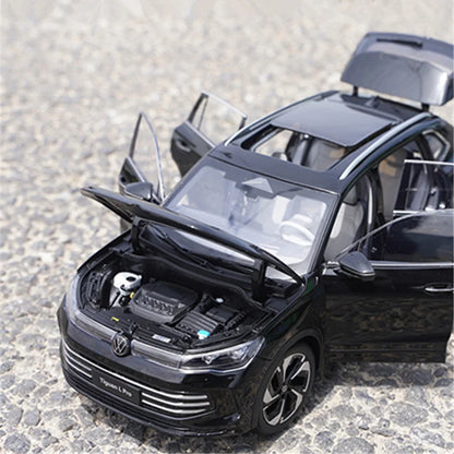 New 1:18 2025 VW Tiguan L PRO SUV Alloy Car Model Diecast Metal Vehicles Car Model High Simulation Childrens Toy Gift Decoration