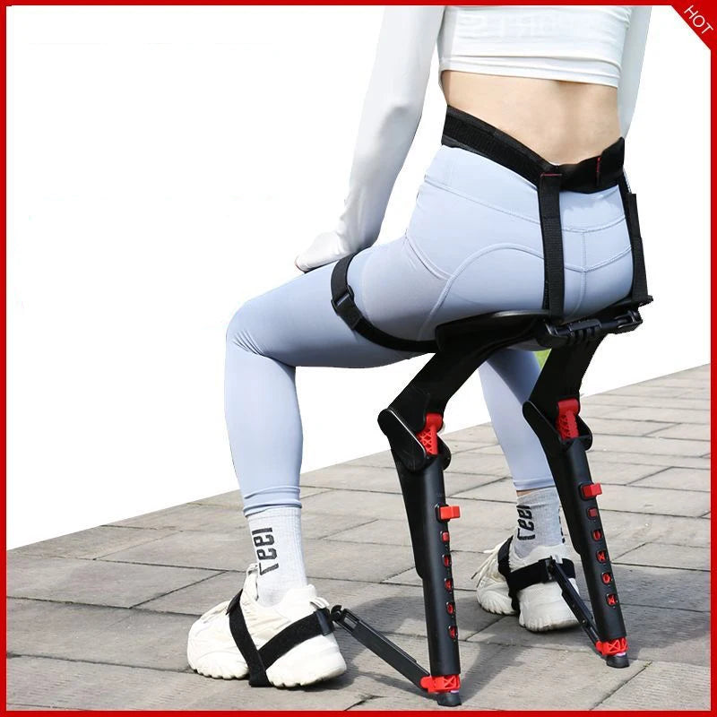 Portable Chair, Upright Tool, Height Integrated Support, Adjustable Wearable Chair, Lightweight Work, Fishing Bench, Outdoor