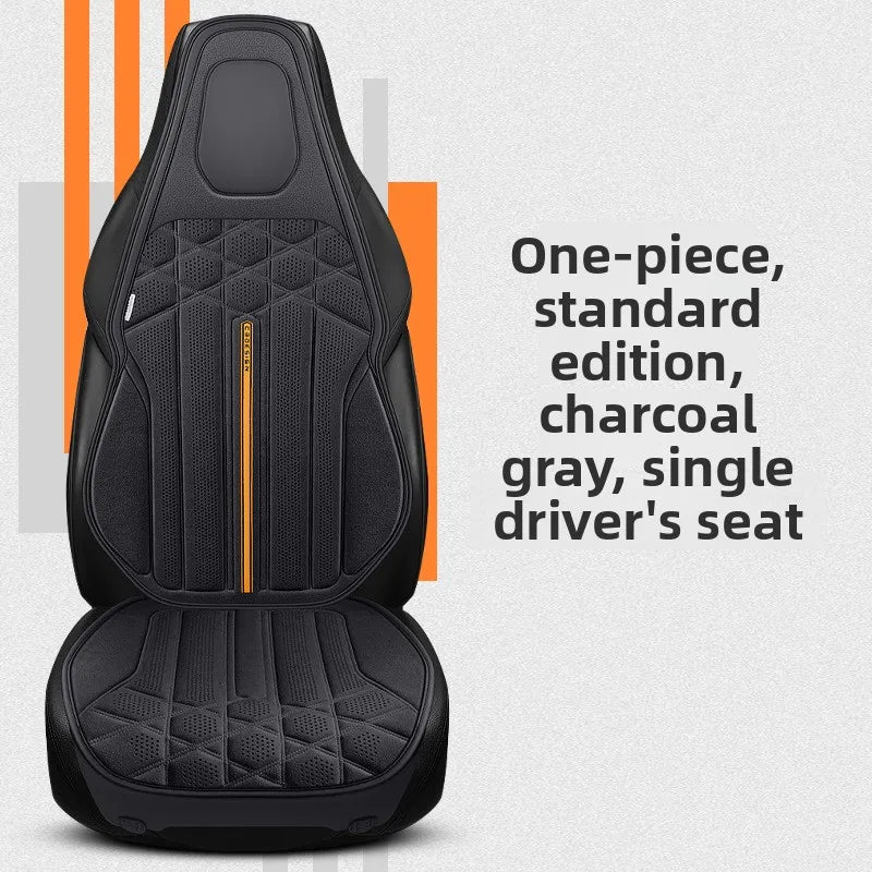 Car Suede Seat Protection Universal Car Seat Cover All Season Breathable Perforated Suede SUV Sedan Seat Cover Latex Cushion