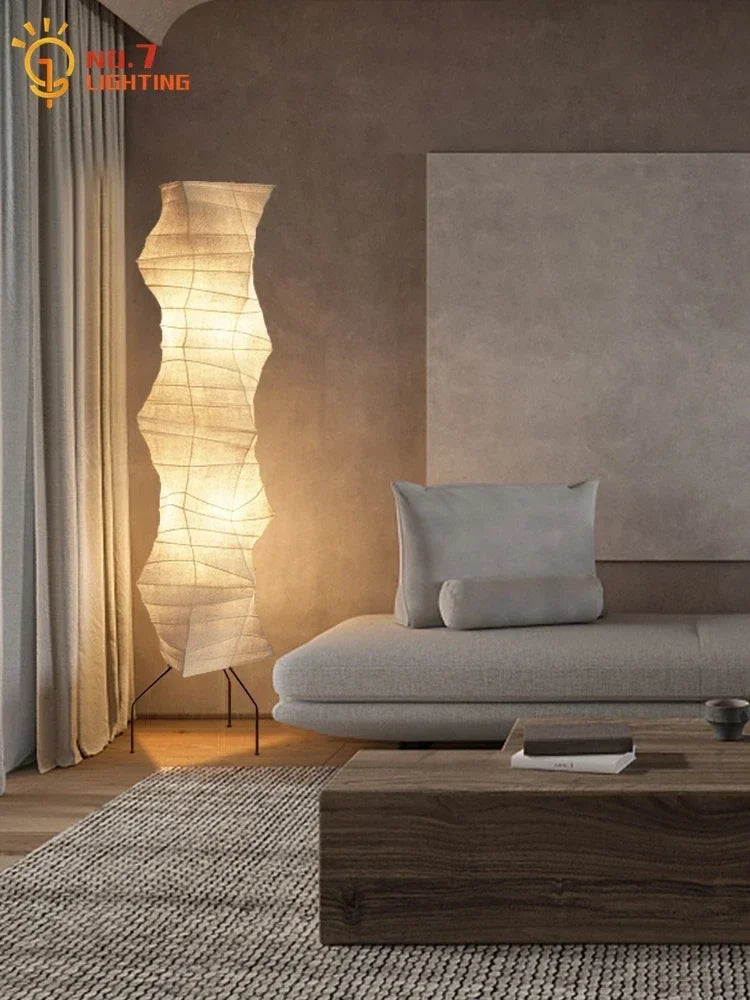 Noguchi Floor Lamp Janpanese Akari Stand Lights LED E27 Rice Paper Suspend Chandelier for Bedroom Living Room Hotel Stairs Loft