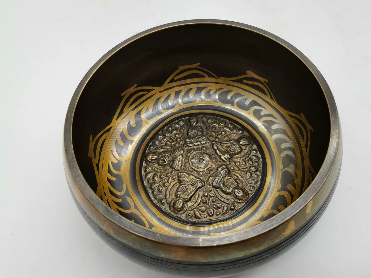 Nepal handmade Tibet Buddha sound bowl Yoga Meditation Chanting Bowl Brass Chime Handicraft music therapy Tibetan Singing Bowl