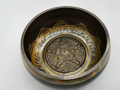 Nepal handmade Tibet Buddha sound bowl Yoga Meditation Chanting Bowl Brass Chime Handicraft music therapy Tibetan Singing Bowl