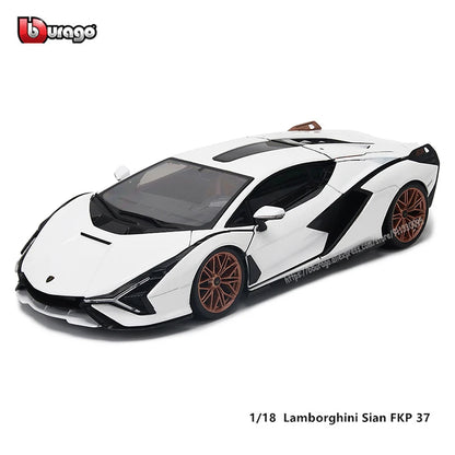 Bburago 1:18 Scale Lamborghini Sian FKP 37 Alloy Luxury Vehicle Diecast  Cars Model Toy Collection Gift