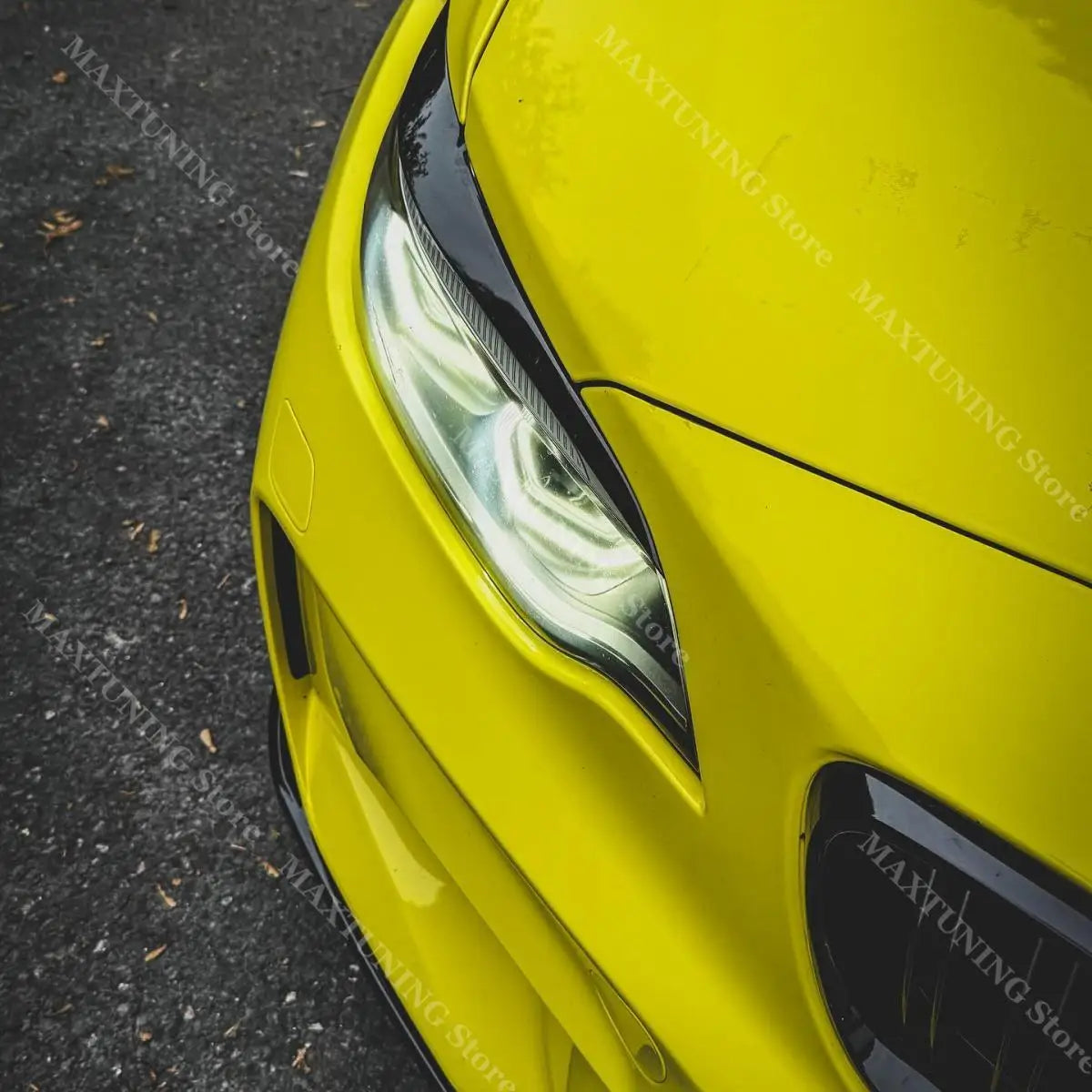 Front Headlight Eyelids Eyebrows For BMW F87 M2 / M2C 2016-2021 Shiny Black High Quality ABS Lids Front Lamp Body Kits Tuning