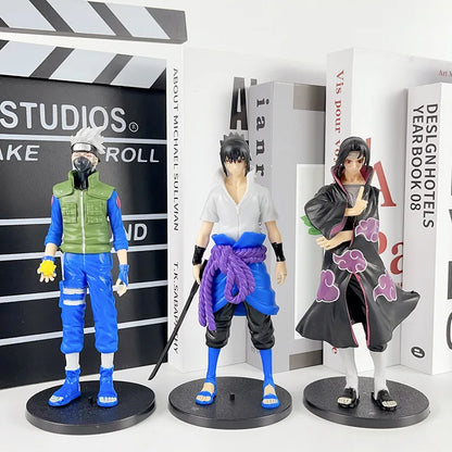 Anime Naruto Figure Uchiha Itachi Sasuke Kakashi Set PVC Action Figure Model Toy Gift Collection
