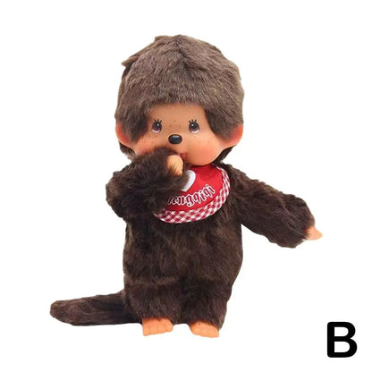 15/20cm Kawaii Mengqi Doll School Bag Pendant Decoration Girl Monkey Plush Doll Pp Cotton Birthday Toy Keychain DIY Gift Mochi