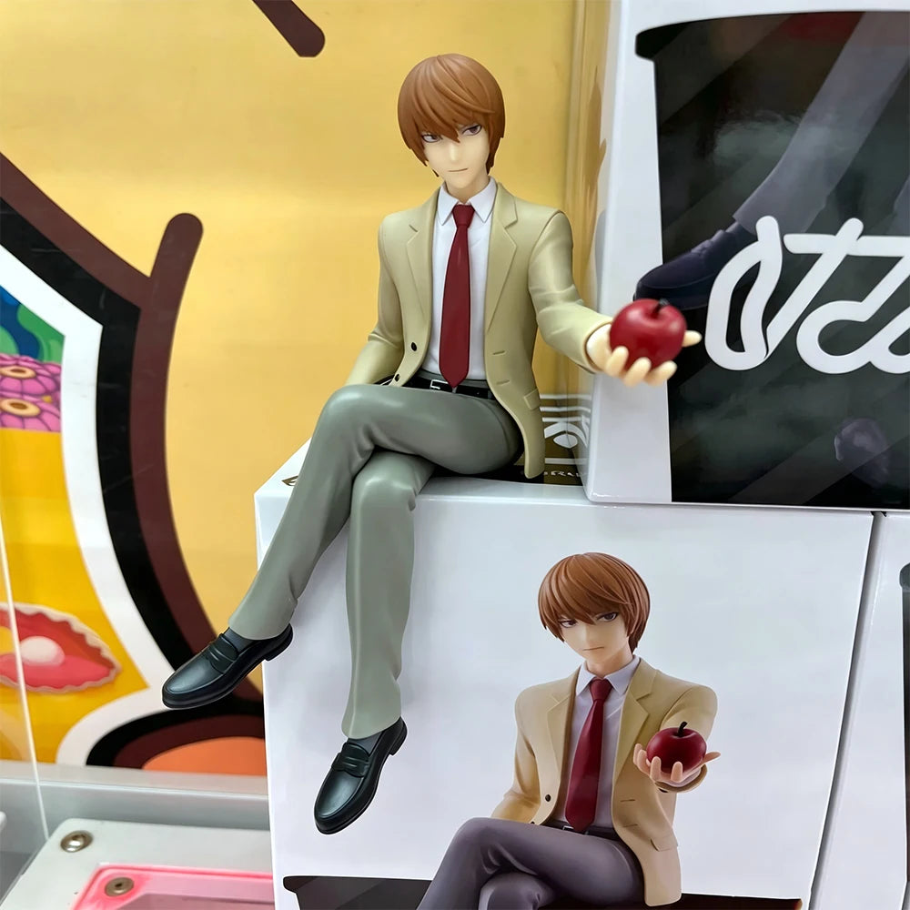16CM Yagami Light Figure Death Note Anime Noodle Stopper Figure Desktop Golf Model Toy Gift Collection Ornaments PVC Dolls