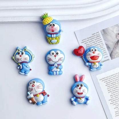 Doraemon mini accessories cute cartoon DIY hair clips, fridge magnets, phone cases, resin accessories, fun and creative