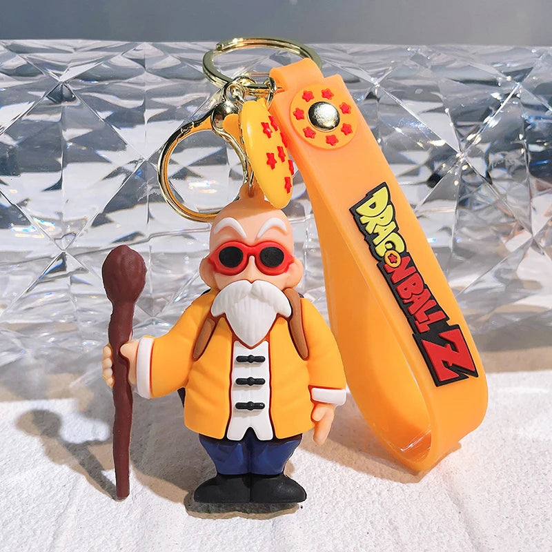 Anime Dragon Ball Keychain Ewelry Son Goku Vegeta Piccolo Action Figures Cute Keyring Bag Pendant Car Ornament Accessories Gifts