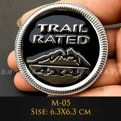 3D Metal Emblem 4X4 Trail Rated Badge High Country Logo Stickers For Jeep Wrangler Patriot Car Styling Car Stickers Accessories