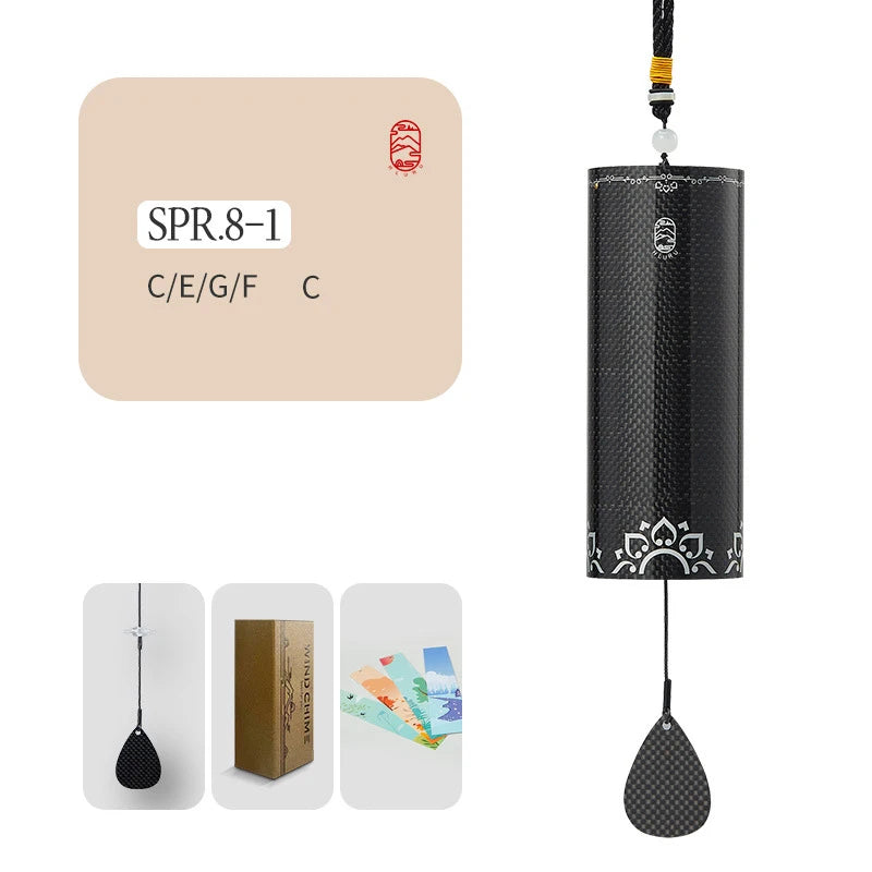 Hluru Windchime Furin Wind Chime 8 Notes Rod Chord Crafted Bell for Outdoor Garden Decor Patio Zen Home Decoration Meditation