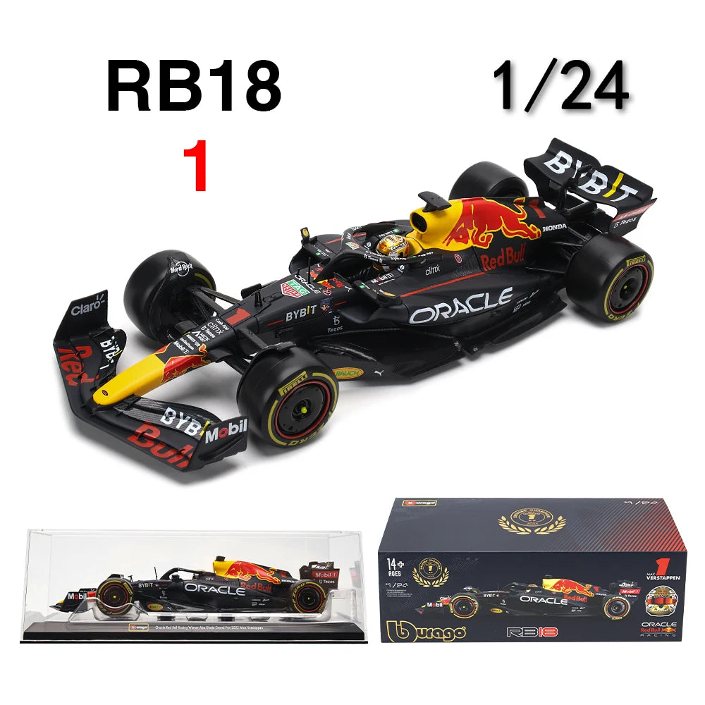Bburago 1:24 2022~2025 Mercedes W15 44# Hamilton 63# Russell F1 series various styles Red Bull Ferrari McLaren Alloy car model