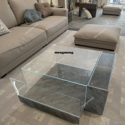 Model display cabinet home coffee table glass dustproof display cabinet creative customization