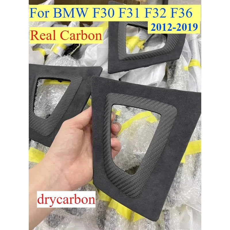 Real Carbon F30 F80 F31 Set Interior Door Pull Handle Outer Cover Trim For BMW 3 4 Series M3 M4 F32 F33 F34 F35 F36 Shift Base